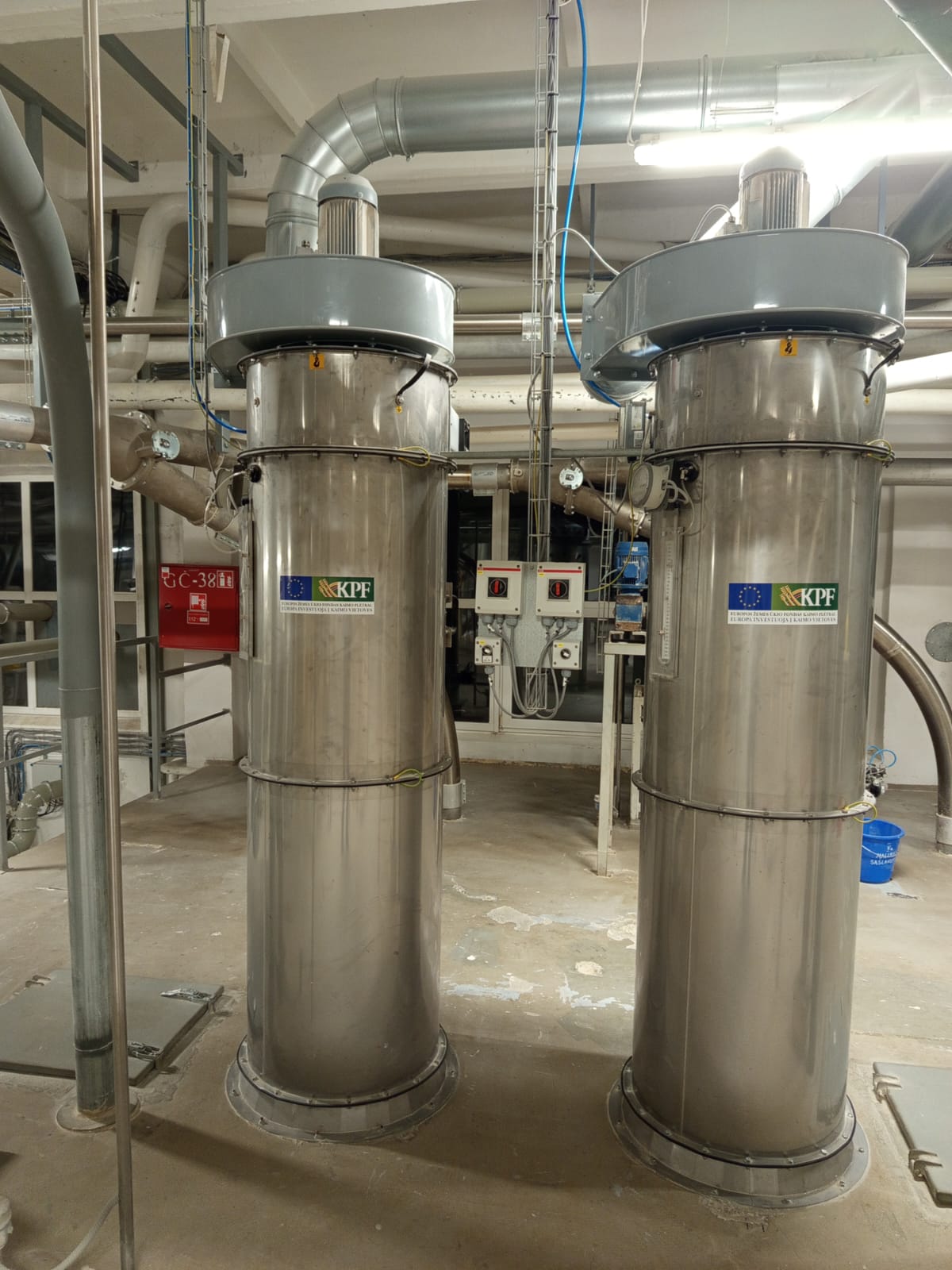 Atlikti montavimo darbai grūdų perdirbimo gamykloje